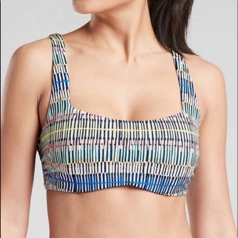 Athleta prismatic bra sized bikini top 34D/DD NWOT